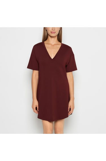 Brushed Jersey Sleep Shirt in Russian Ruby