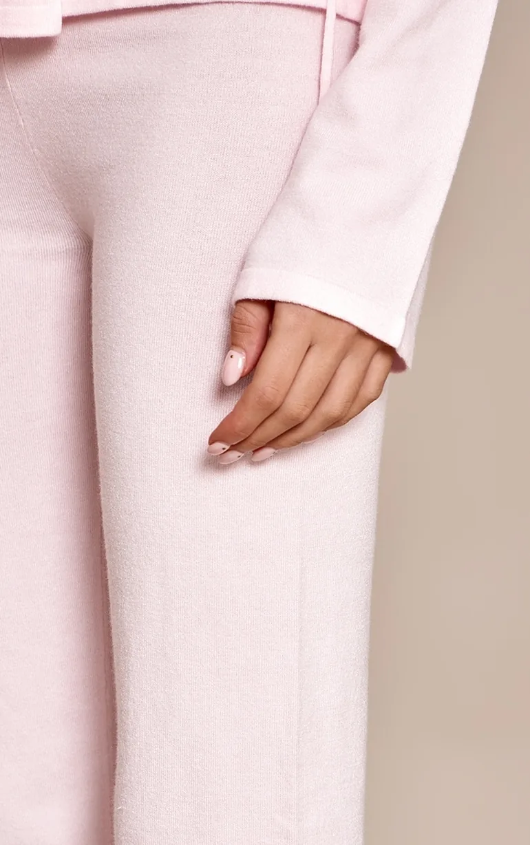 Pink Fine Knit Flared Legging - 3