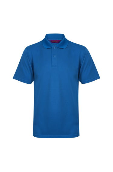 Henbury Mens Coolplus® Pique Polo Shirt - Mid Blue