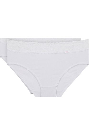 Pack of 2 Feminine Knickers in Stretch Cotton