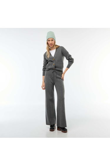 Ottoman Knit Cardigan GREY