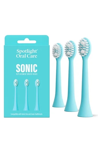 Spotlight Oral Care Sonic Toothbrush Replacement Heads in Blue