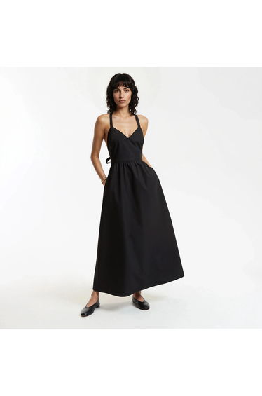 Maxi Dress with V-Neck Straps