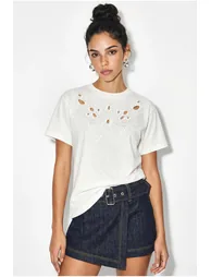 LUCCI Embroidered Cotton Crew Neck T-Shirt - 3