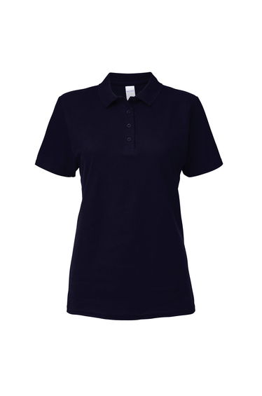 Gildan Softstyle Womens/Ladies Short Sleeve Double Pique Polo Shirt - Navy