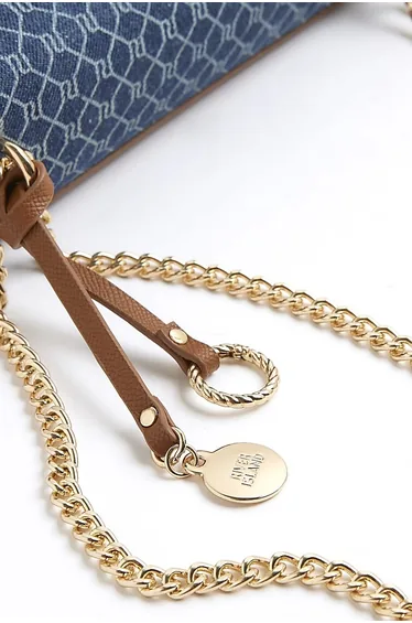 حقيبة كتف دينيم - أزرق