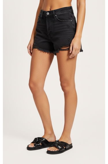 Black Wide Fit Ruched Knot Footbed Sandal