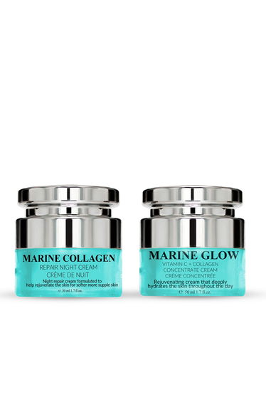 Marine Glow + Vitamin C Concentrate Cream 50ml + Marine Collagen Night Cream 50ml