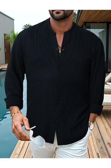 Men Textured Long Sleeve Shirt