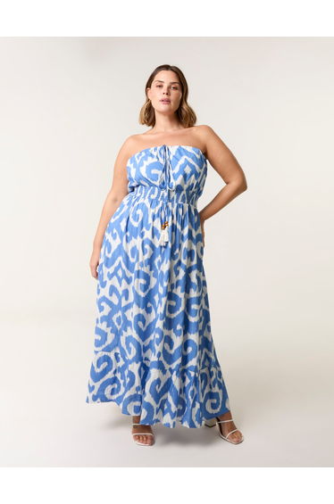 Curve Bandeau Shirred Waist Dress product thumbnail 4