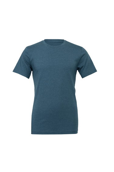 Bella + Canvas Adults Unisex Heather CVC T-Shirt - Heather Deep Teel Blue