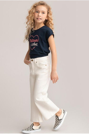 Cotton Wide Leg Trousers