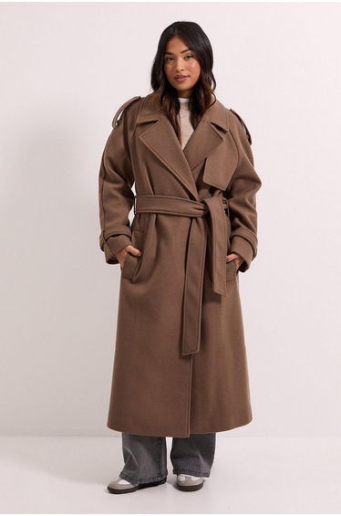Petite Belted Trench