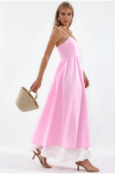 MSN Color-Blocked Square-Neck Maxi Dress product thumbnail 2