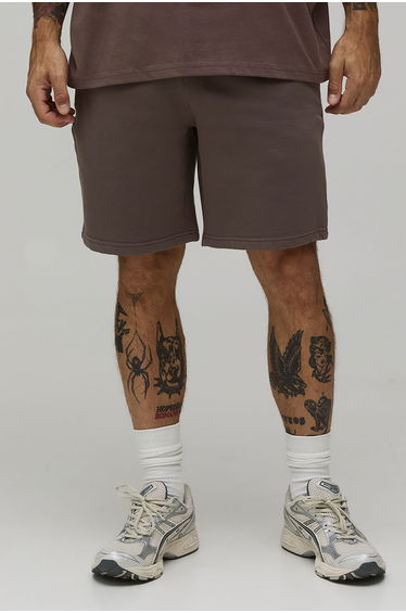 Essential Washed Relaxed Fit Short - washed black
