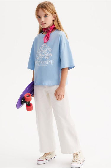 Printed Short Sleeve T-Shirt, 4-14 Years