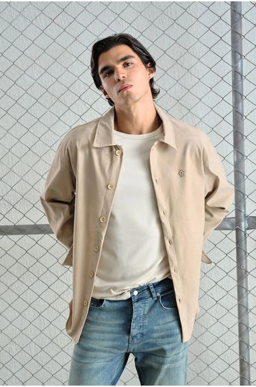 GIESTO Long Sleeve Button-Up Shirt with Shirt Collar