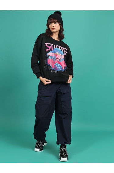 Graphic Print Oversized Sweatshirt