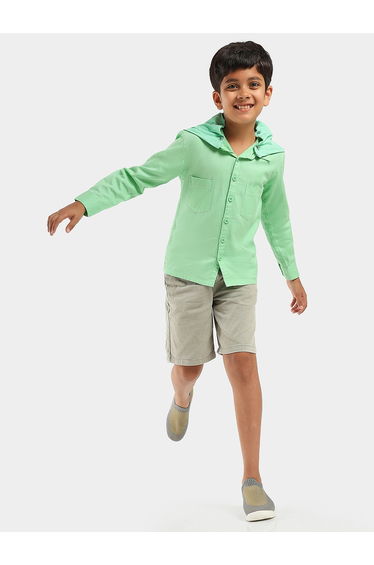 Hooded Pocket Front Shirt