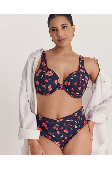 Simply Be Cherry Print Bikini Brief