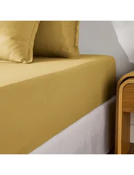 35cm 100% Cotton Percale 200 Thread Count Fitted Sheet - 4