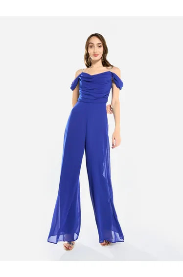 Women Draped Cowl Neck Jumpsuit