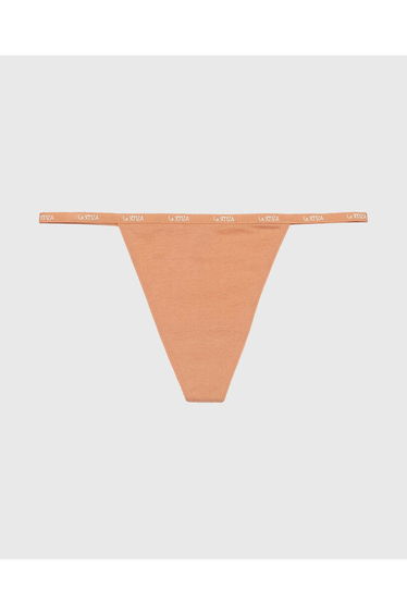 G-Sring Panty with Logo Trim in Cork