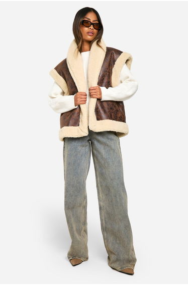 Vintage Look Bonded Aviator Gilet