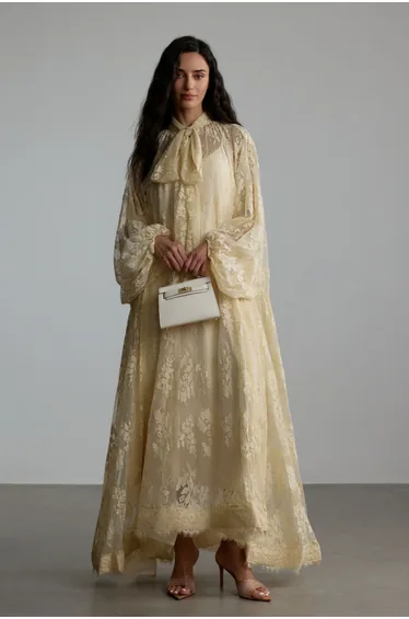 Catharine Floral Lace Sheer Maxi Dress