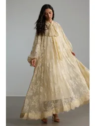 Catharine Floral Lace Sheer Maxi Dress - 3