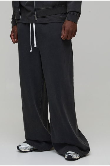 Tall Essential Washed Extreme Wide Leg Jogger - washed black