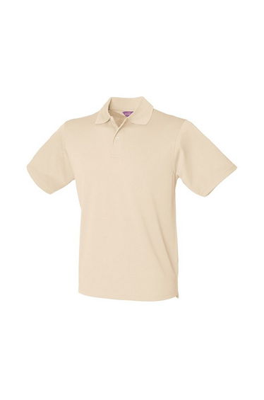 Henbury Mens Coolplus® Pique Polo Shirt - Natural