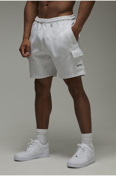 Man Active 7inch Cargo Short - grey marl