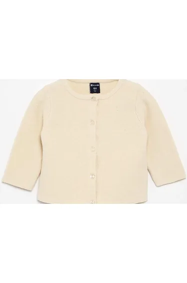 Plain Fine-Gauge Knit Cardigan WHITE