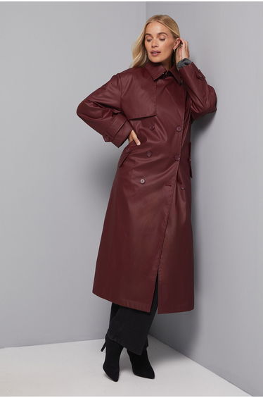 Petite A Line Inverted Box Pleat Back Mac Coat