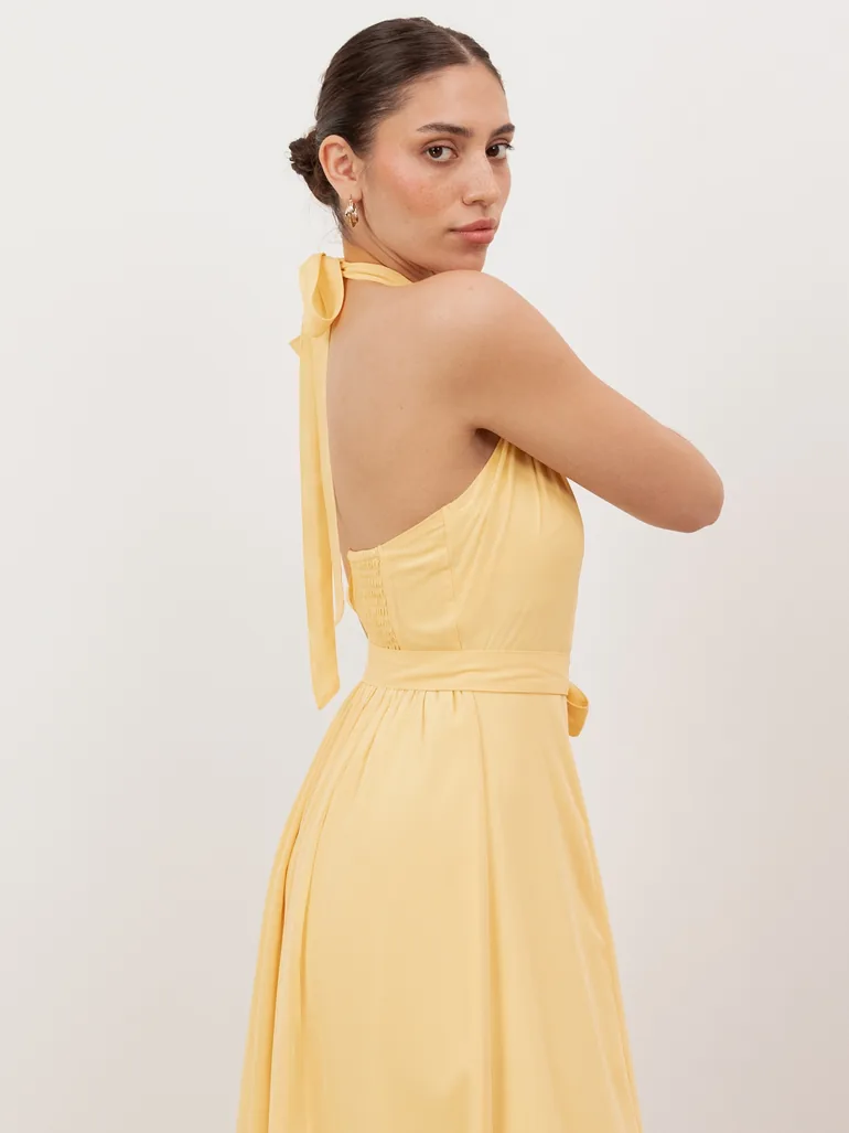 juliette halter dress JULIETTE Floral Halter Pleated Mini Dress main image 1