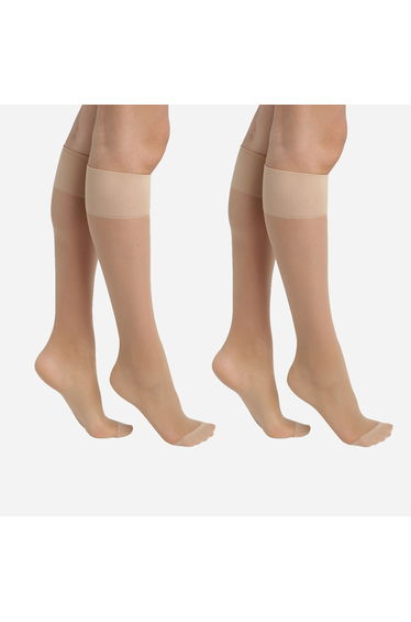 Pack of 2 Pairs of Ultra Resist 20 Denier Sheer Knee-Highs