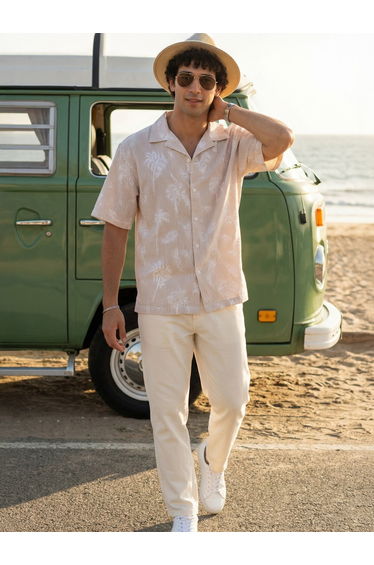 Men Comfort Floral Printed Casual Shirt