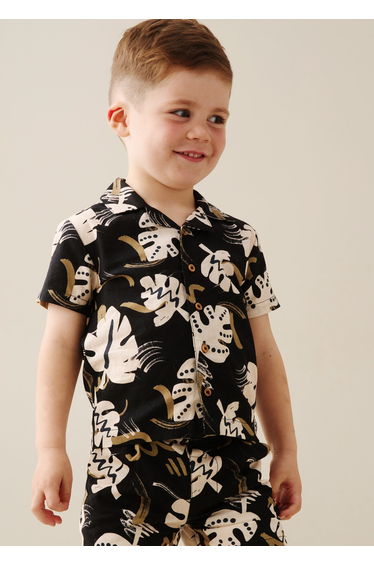 Finn Palm Leaf Print Ss Shirt