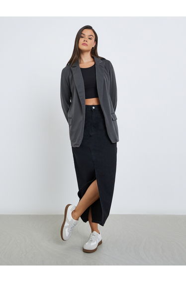 Regular Fit Open Front Blazer