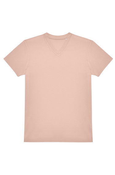 B&C Unisex Adult Plain V Neck T-Shirt - Soft Rose