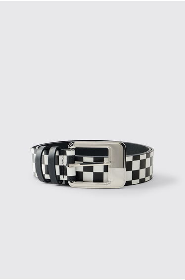 Checker Board Belt - black