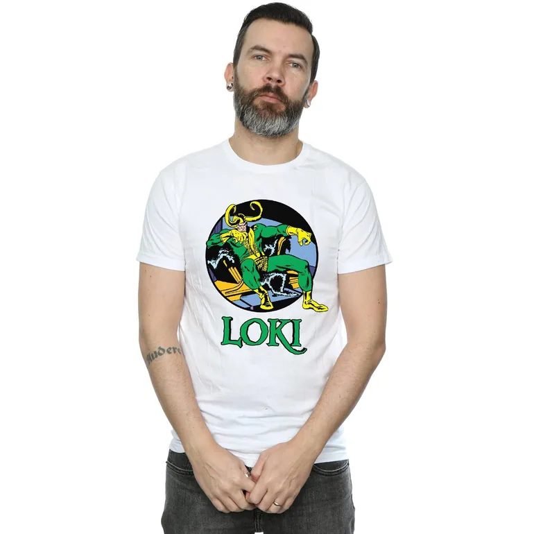 Marvel Mens Loki Throne T-Shirt - White