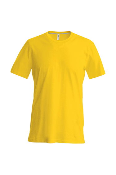 Kariban Mens Slim Fit Short Sleeve Crew Neck T-Shirt - Yellow