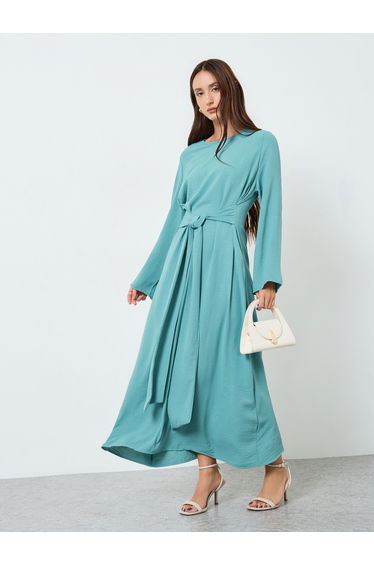 Women Round Neck Maxi Dress