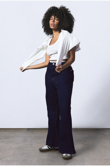 The Plus Flare Jean - indigo