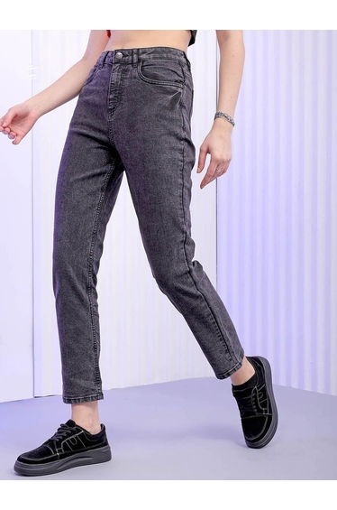 Women Mid Rise Slim Fit Solid Jeans