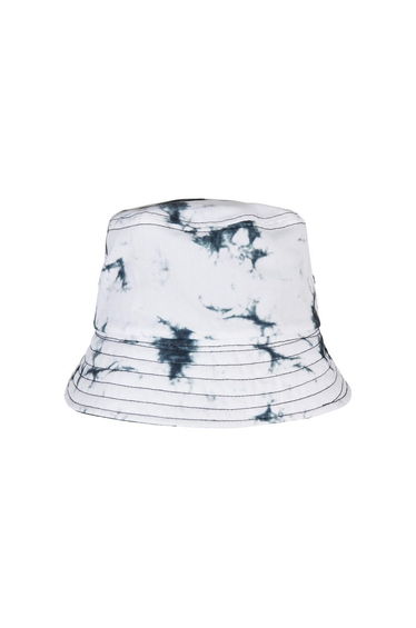 Yupoong Unisex Adult Flexfit Batik Dye Reversible Bucket Hat - Black/White