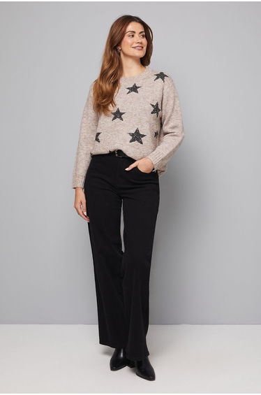 Sparkle Star Crew Neck Jumper