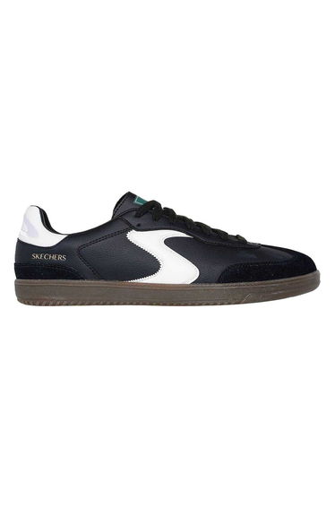 Skechers Mens Hotshot Leather Trainers - Black/White